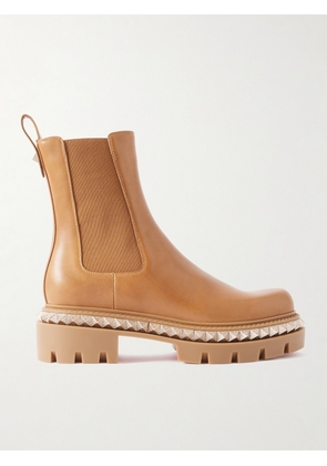 Christian Louboutin - Emilia Pyraclou Studded Leather Chelsea Boots - Brown - IT36,IT36.5,IT37,IT37.5,IT38,IT38.5,IT39,IT39.5,IT40,IT40.5,IT41,IT41.5,IT42