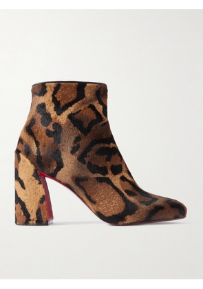 Christian Louboutin - Jane 85 Leopard-print Calf Hair Ankle Boots - Animal print - IT36,IT36.5,IT37,IT37.5,IT38,IT38.5,IT39,IT39.5,IT40,IT40.5,IT41,IT41.5,IT42
