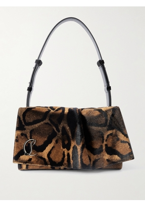 Christian Louboutin - Baggy Small Gathered Leopard-print Calf Hair Shoulder Bag - Animal print - One size