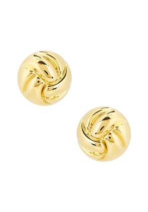 Cendre Valerie Earrings in Metallic Gold.