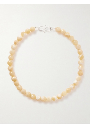 LIÉ STUDIO - The Mary Silver Topaz Jade Necklace - Neutrals - One size