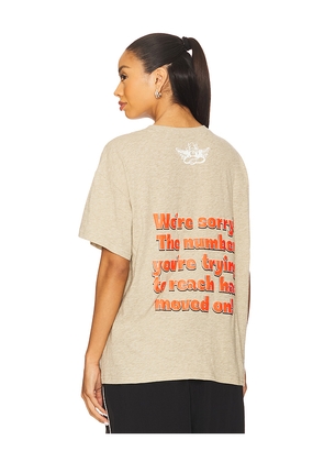 Boys Lie 1-800-manhunt Heather Bf Tshirt in Tan. Size L/XL. Also in S/M.