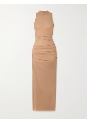 SIR. - Ruby Open-back Gathered Crepe Midi Dress - Brown - 00,1,2,3