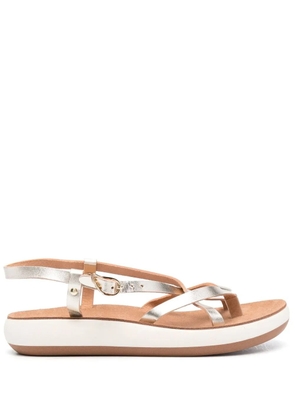 Ancient Greek Sandals crossover-strap leather sandals - Gold