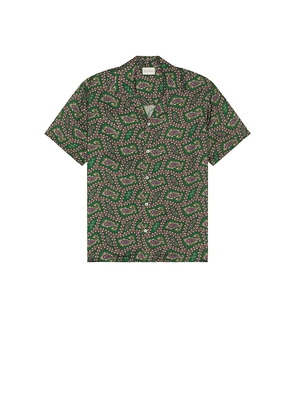 DrÃ´le De Monsieur La Chemise Paisley Shirt in Green. Size L. Also in M, S.