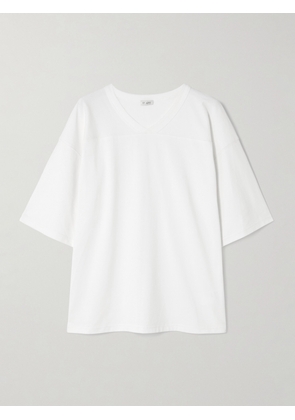 ST. AGNI - Match Paneled Organic Cotton-jersey T-shirt - White - XS/S,M/L