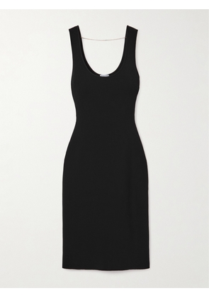 Bottega Veneta - Chain-embellished Ribbed-knit Dress - Black - XS,S,M