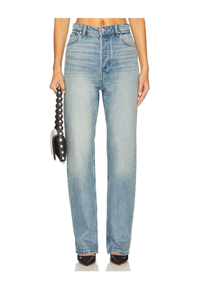 EB Denim Sofia High Rise Relaxed Jean in Blue. Size 23. Also in 26, 27.