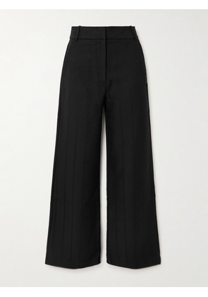 DESTREE - Beatrice Striped Wool Wide-leg Pants - Black - FR 34,FR 36,FR 38,FR 40,FR 42,FR 44