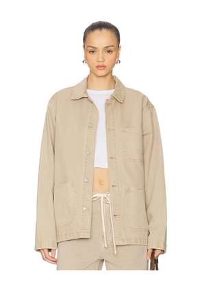 Dr. Denim Devon Worker Jacket in Beige. Size L. Also in M, S, XL, XS.