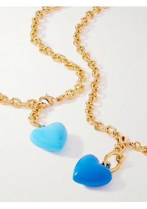 Roxanne Assoulin - The Mini Happy Set Of Two Gold-tone And Enamel Necklaces - One size