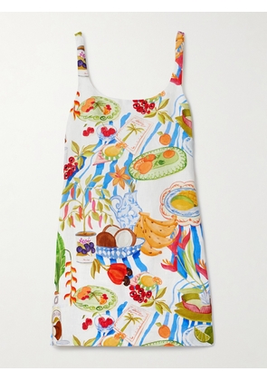 Farm Rio - Printed Linen Mini Dress - Multi - xx small,x small,small,medium,large,x large