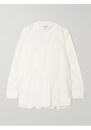Bottega Veneta - Paneled Cotton-blend Shirt - Off-white - IT34,IT36,IT38,IT40