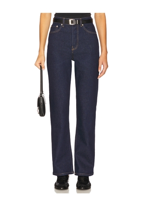 EB Denim High Rise Straight Jean in Blue. Size 25. Also in 23, 26, 27, 28, 30.