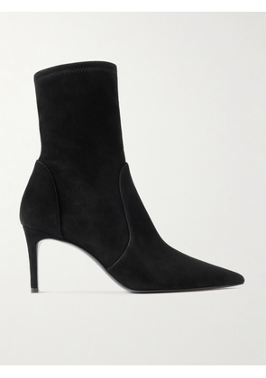 Stuart Weitzman - Stuart Power Suede Ankle Boots - Black - US5.5,US6,US6.5,US7,US7.5,US8,US8.5,US9,US9.5,US10,US10.5,US11,US11.5