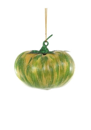 Cody Foster & Co Green Zebra Tomato Ornament in Green.