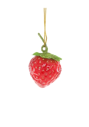 Cody Foster & Co Farm Fresh Strawberry Ornament in Red.