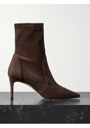 Stuart Weitzman - Stuart Power Suede Ankle Boots - Brown - US5.5,US6,US6.5,US7,US7.5,US8,US8.5,US9,US9.5,US10,US10.5,US11,US11.5