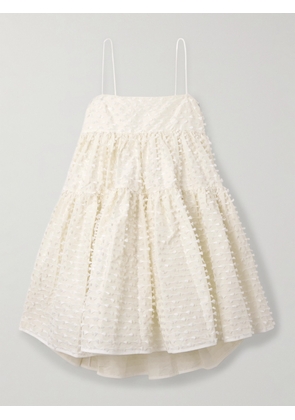 Cecilie Bahnsen - Oberra Tiered Fil Coupé Shell Mini Dress - White - UK 6,UK 8,UK 10,UK 12,UK 14
