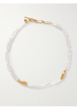 Pacharee - Birch Gold-plated Pearl Necklace - One size
