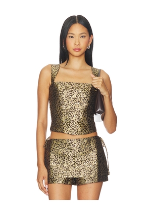 Amanda Uprichard x REVOLVE Ceronne Top in Brown. Size L. Also in M, S, XL, XS.