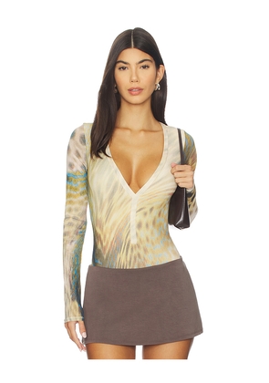 AFRM Harris Bodysuit in Cream. Size 2X. Also in 3X, L, M, S, XL, XXL.