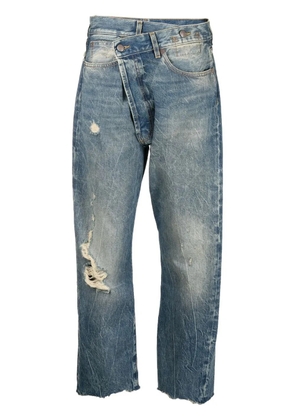 R13 cropped distressed jeans - Blue