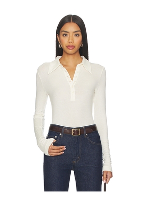 Citizens of Humanity Shaea Polo in Ivory. Size L. Also in M, S, XS.