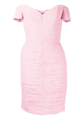 ANOUKI off-shoulder draped mini dress - Pink