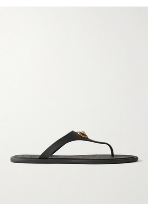Versace - Alia Embellished Rubber Flip Flops - Black - IT35,IT36,IT37,IT38,IT39,IT40,IT41,IT42