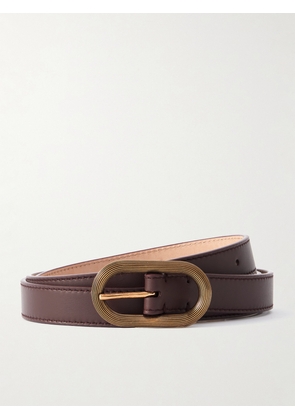 Loro Piana - Leather Skinny Belt - Burgundy - 70,95