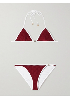 Gucci - Embellished Flocked Bikini - Red - XXS,XS,S,M,L,XL,XXL