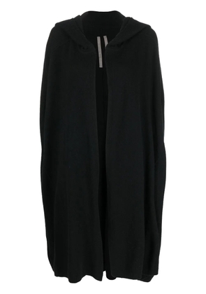 Rick Owens hooded knitted cardi-coat - Black