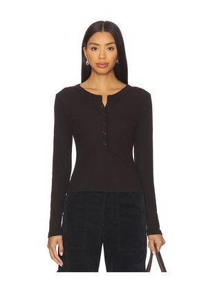 Citizens of Humanity Varra Henley in Chocolate. Size L. Also in M, S, XS.