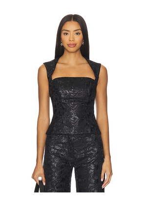 Amanda Uprichard x REVOLVE Breanna Top in Black. Size L. Also in M, S, XS.