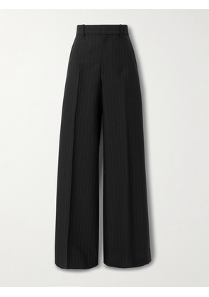 Gucci - Pinstriped Wool-twill Wide-leg Pants - Black - IT36,IT38,IT40,IT42