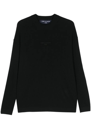 Comme des Garçons Homme logo-embroidered cotton jumper - Black