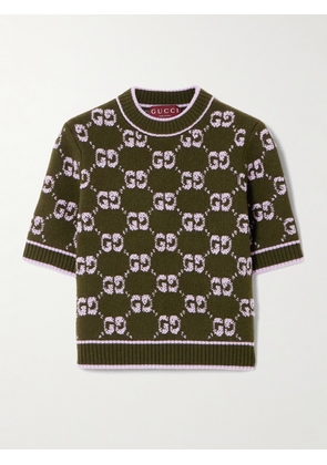 Gucci - Wool-jacquard Sweater - Green - XXS,XS,S,M,L,XL