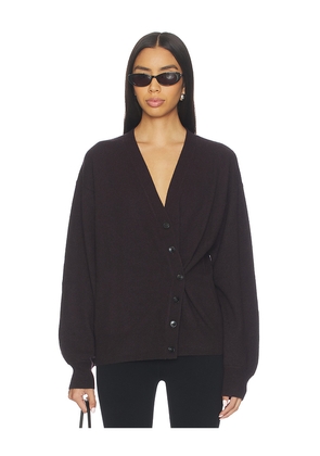 EAVES Kitt Convertible Cardigan in Brown. Size L. Also in S, XL, XS.