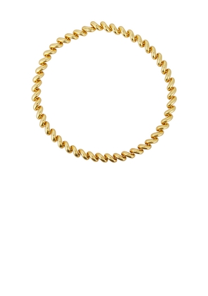 Eddie Borgo Torsade Necklace in Metallic Gold.