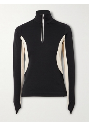 Moncler Grenoble - Color-block Stretch-jersey Base Layer - Black - xx small,x small,small,medium,large,x large,xx large