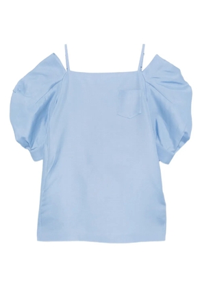 sacai double-faced mini dress - Blue