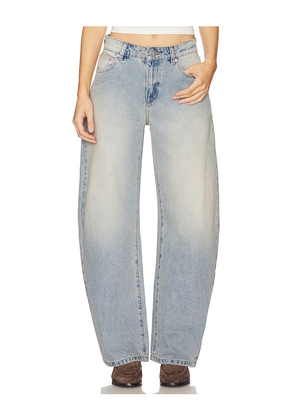 Abrand 95 Barrel Jeans in Blue. Size 23. Also in 24, 25, 26, 27, 28, 30, 32.