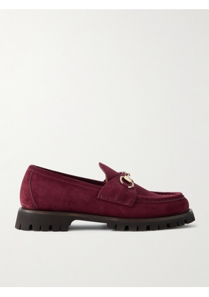 Gucci - Sylke Horsebit-detailed Suede Loafers - Burgundy - IT36,IT36.5,IT37,IT37.5,IT38,IT38.5,IT39,IT39.5,IT40,IT41,IT41.5,IT42