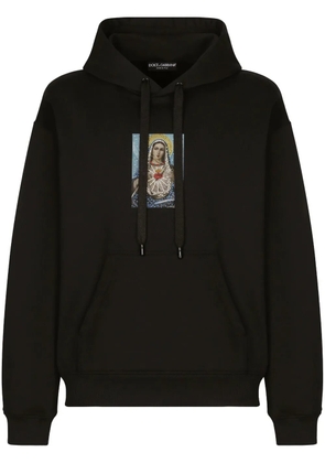 Dolce & Gabbana graphic-print cotton hoodie - Black