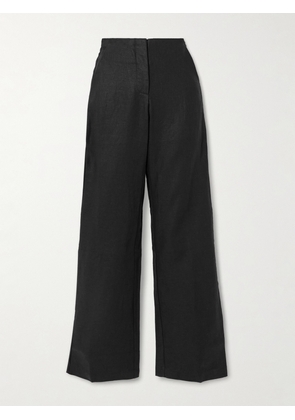 Faithfull - Sanne Linen Straight-leg Pants - Black - x small,small,medium,large,x large,xx large