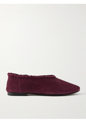 A Emery - Park Braided Suede Ballet Flats - Burgundy - IT35,IT36,IT37,IT38,IT39,IT40,IT41