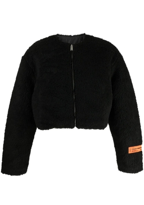Heron Preston fleece-texture zip-up jacket - Black
