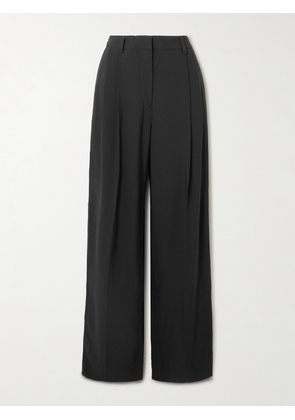 TOTEME - Pleated Woven Wide-leg Pants - Black - DK32,DK34,DK36,DK38,DK40,DK42