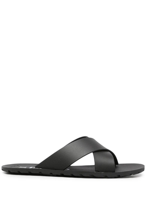 Senso Franky crossover-strap slides - Black